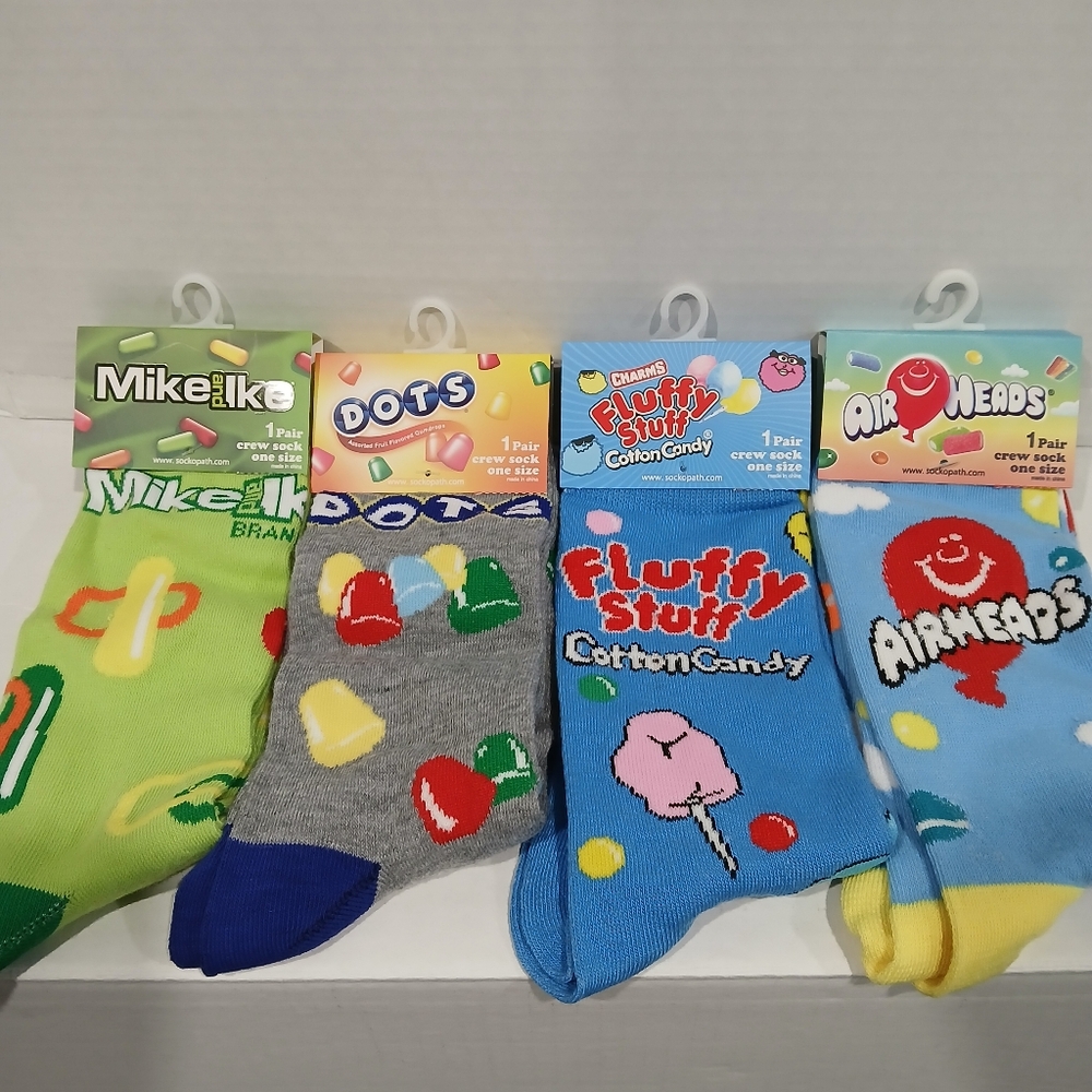 Colorful Candy-Themed Crew Socks Set - Picture 3 of 8